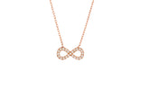 Stylish Eternity Necklace Rose Gold Colour 925 Sterling Silver studded with CZ